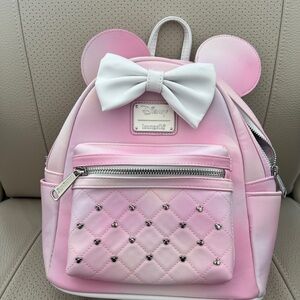 Loungefly Pink and White Backpack